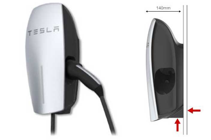 tesla wall connector outside